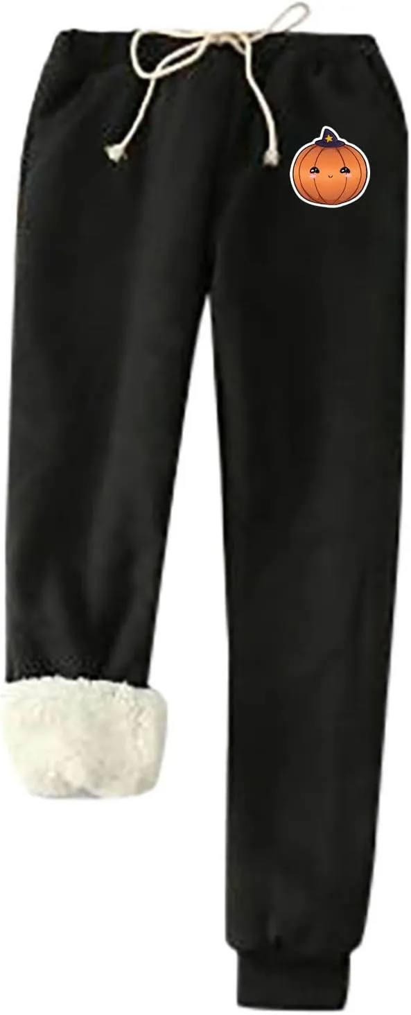 Lpmadey Women's Fleece Lined Pants Plus Size Sweatpants Winter Thermal Ski Hiking Running Joggers Drawstring Athletic Jogger