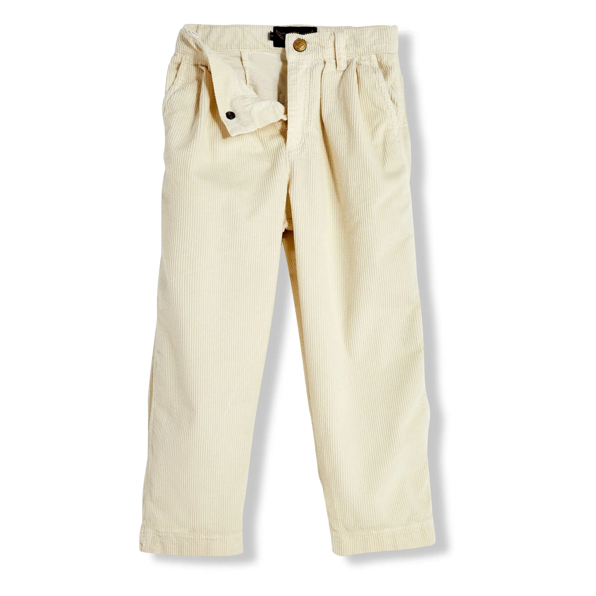 Lucy Off White Cord - Loose Fit Cropped Jeans