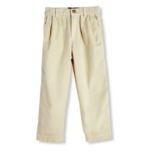 Lucy Off White Cord - Loose Fit Cropped Jeans