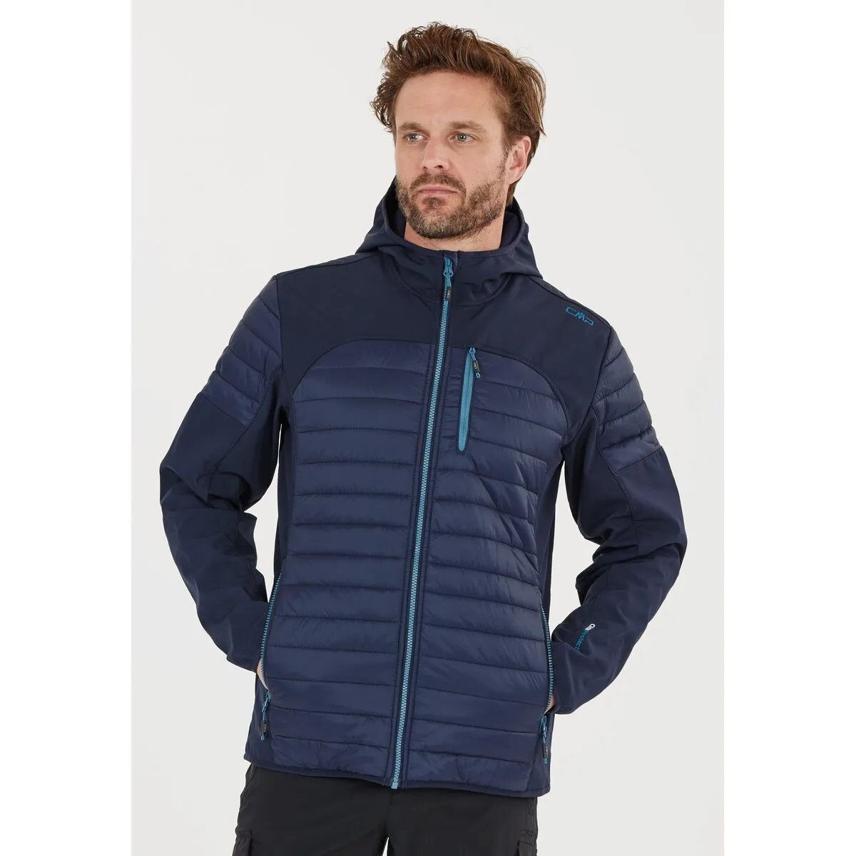 Man Jacket fix hood hybrid