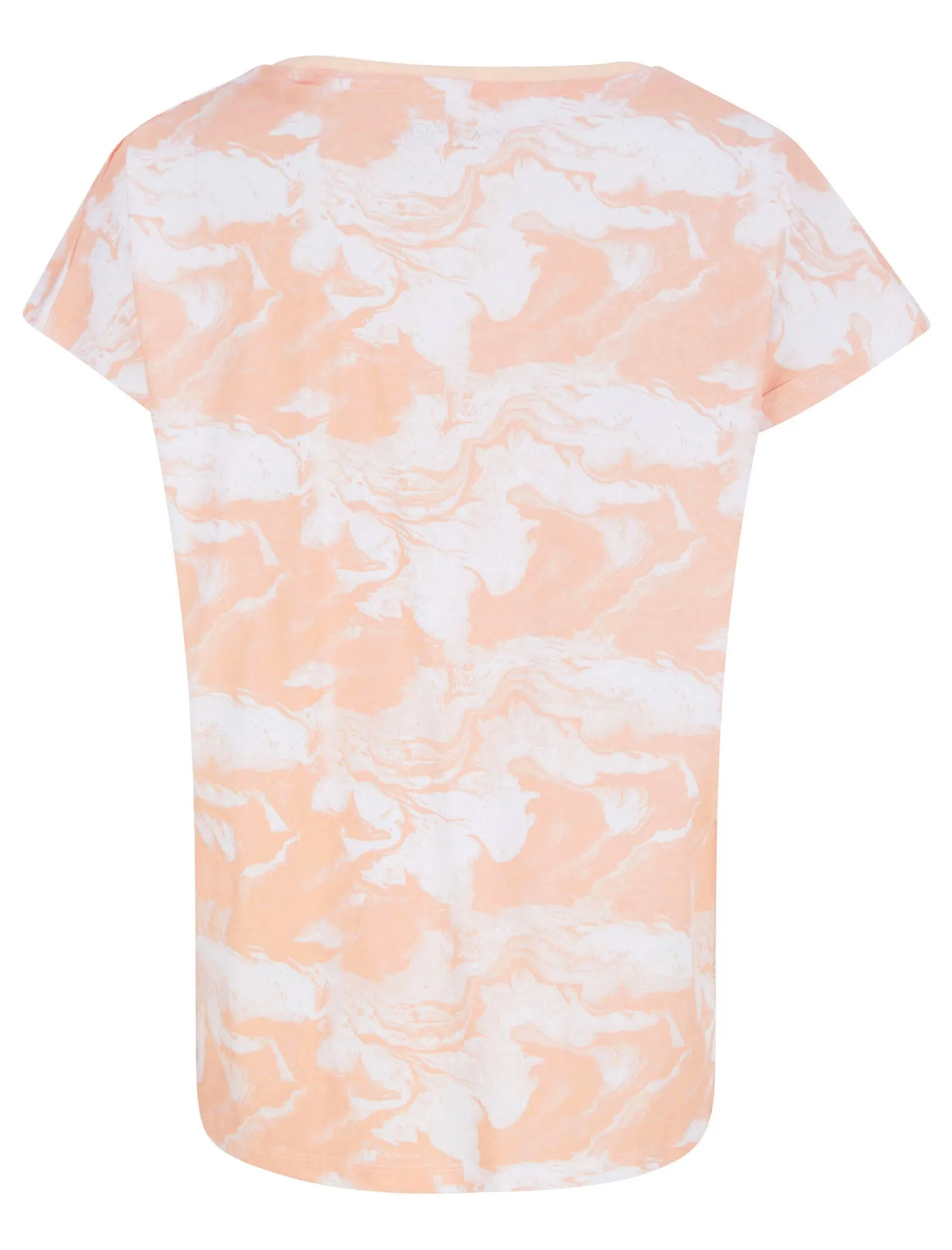 Marble Print 2 Pc Shortie Lounge Set in Peach - Tokyo Laundry