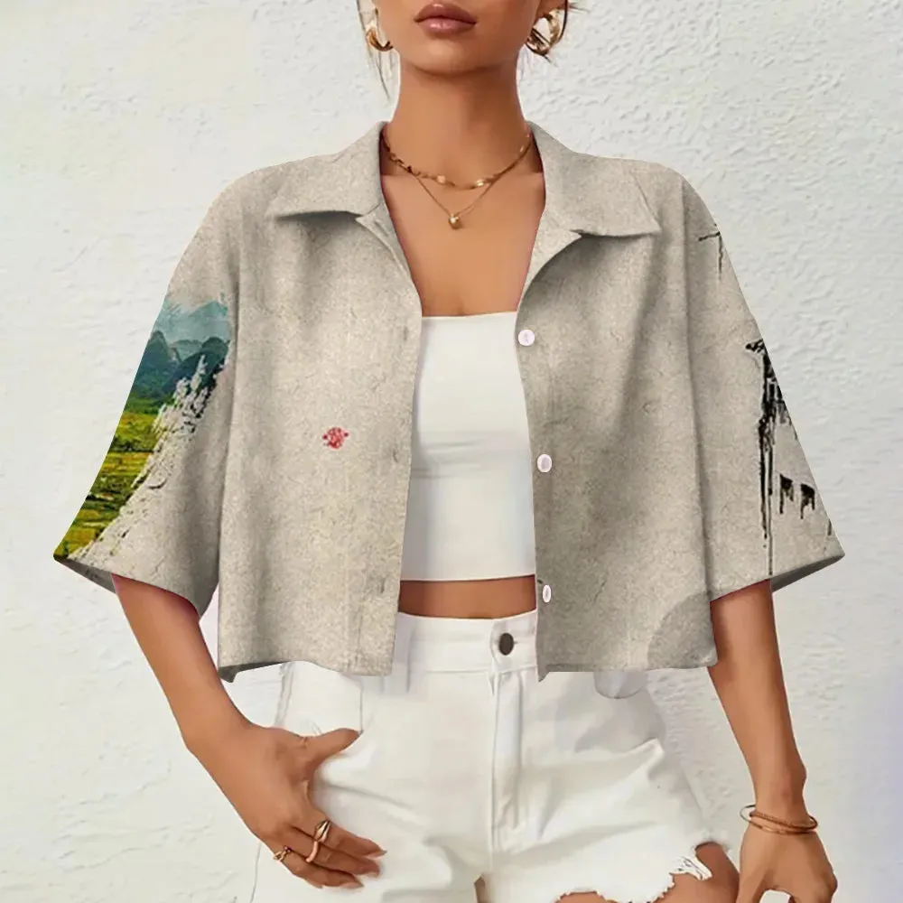 Marielle - Elegant 3D Printed Summer Shirt for Women