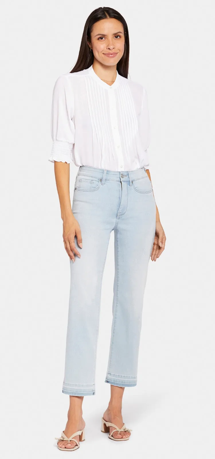 Marilyn Straight Ankle Jeans Light Blue Cool Embrace® Denim | Brightside