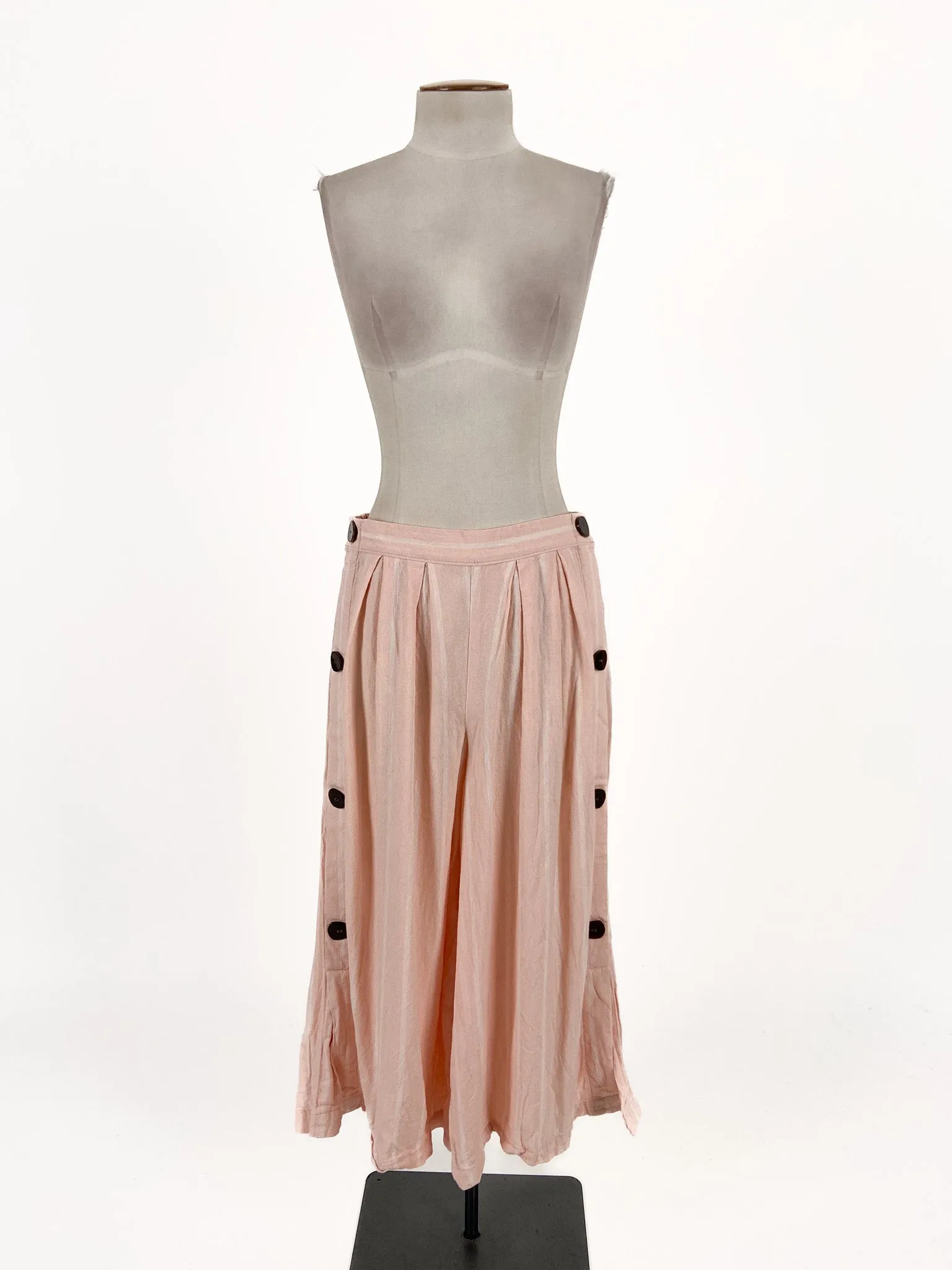 Marks & Spencer | Pink Cropped Wide leg Pants | Size 10