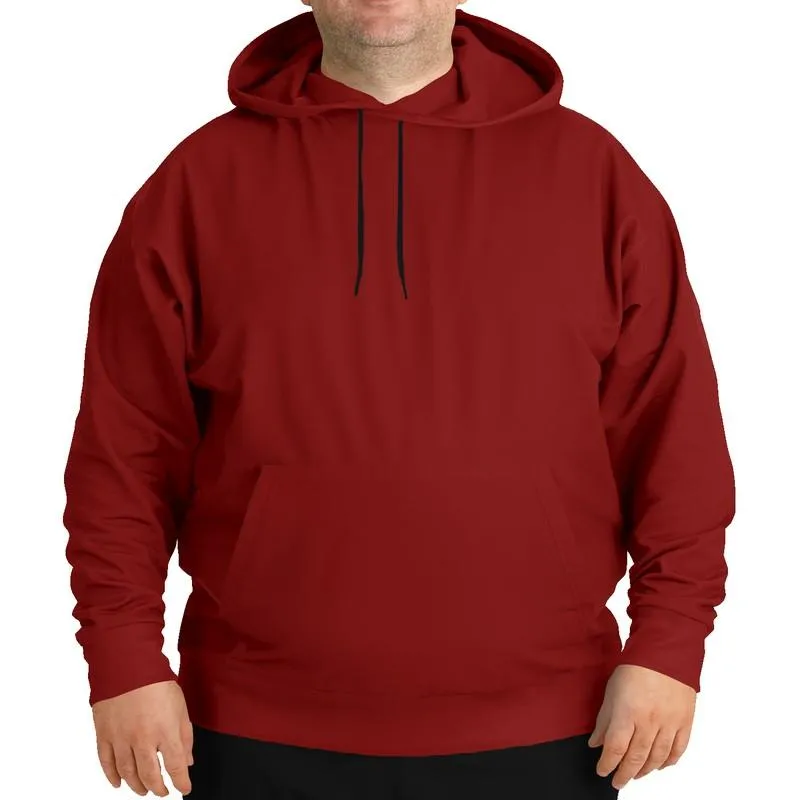 Maroon Hoodie | Unisex | with PLUS sizes | Medium Dark Pure Red | C0M100Y100K60