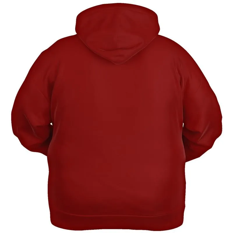 Maroon Hoodie | Unisex | with PLUS sizes | Medium Dark Pure Red | C0M100Y100K60
