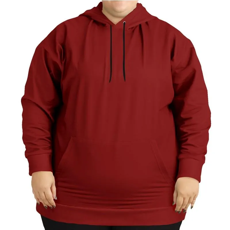 Maroon Hoodie | Unisex | with PLUS sizes | Medium Dark Pure Red | C0M100Y100K60