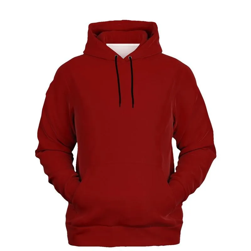 Maroon Hoodie | Unisex | with PLUS sizes | Medium Dark Pure Red | C0M100Y100K60