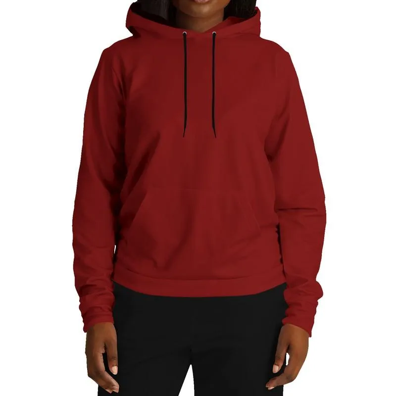 Maroon Hoodie | Unisex | with PLUS sizes | Medium Dark Pure Red | C0M100Y100K60