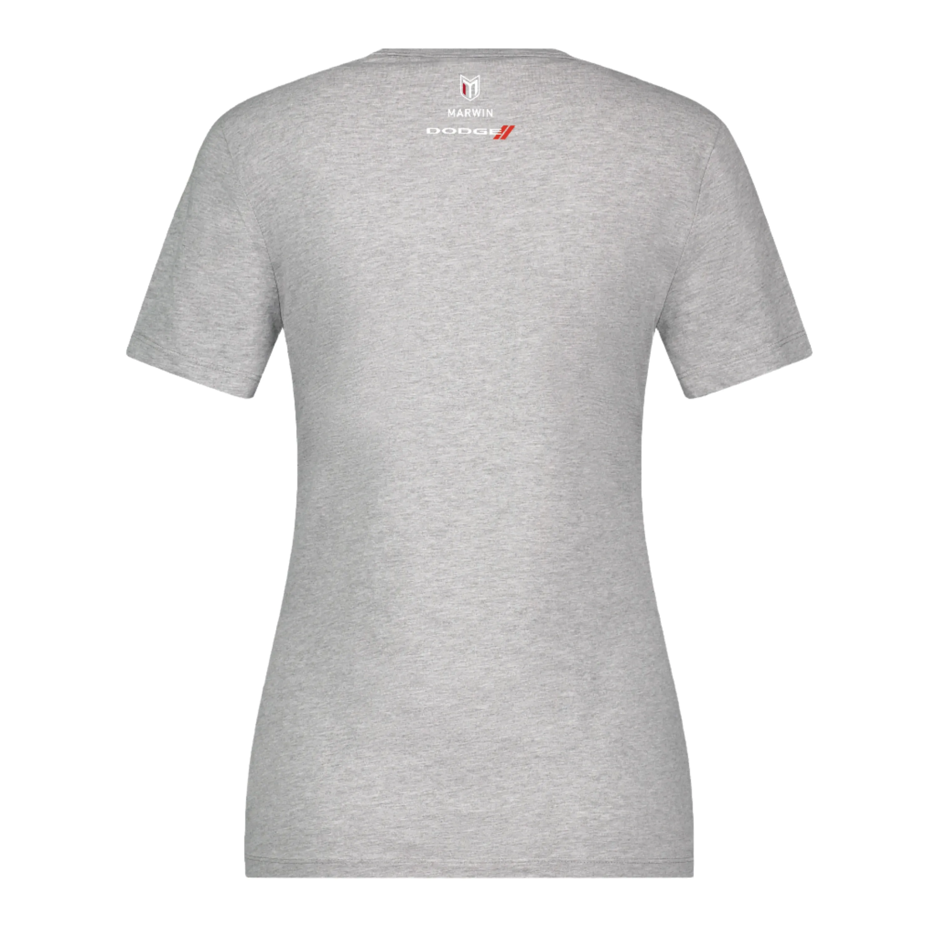Marwin Sports Dodge Hellcat 3D Women's Cotton Crew Neck Tee - Melange Grey