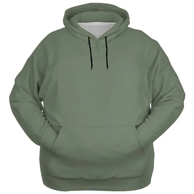 Medium Dark Warm Green Hoodie | Unisex | with PLUS sizes | Medium Dark Pale Pastel Warm Green | C15M0Y30K60
