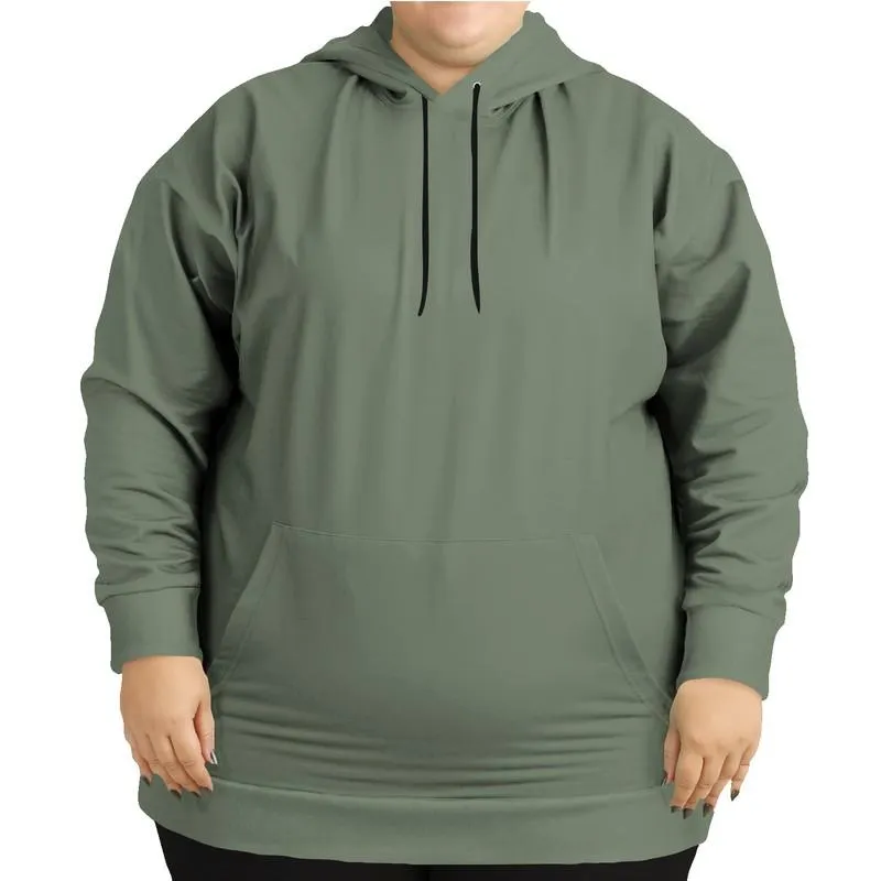 Medium Dark Warm Green Hoodie | Unisex | with PLUS sizes | Medium Dark Pale Pastel Warm Green | C15M0Y30K60