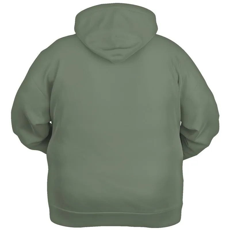 Medium Dark Warm Green Hoodie | Unisex | with PLUS sizes | Medium Dark Pale Pastel Warm Green | C15M0Y30K60