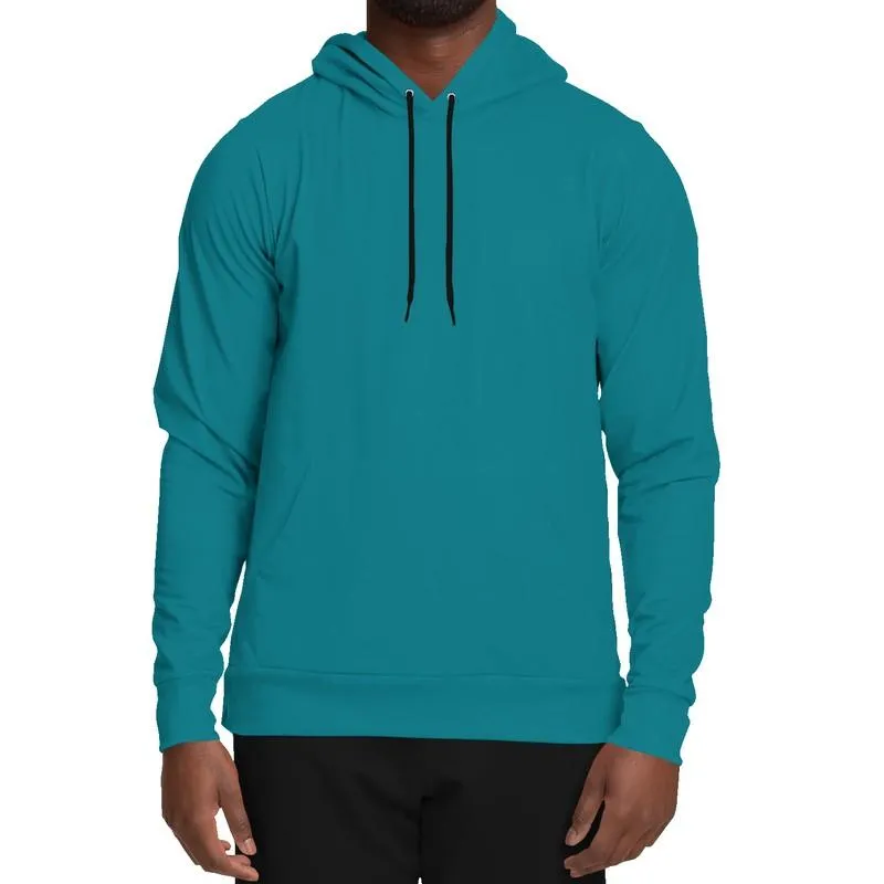 Medium Midtone Cyan Hoodie | Unisex | with PLUS sizes | C80M0Y20K45