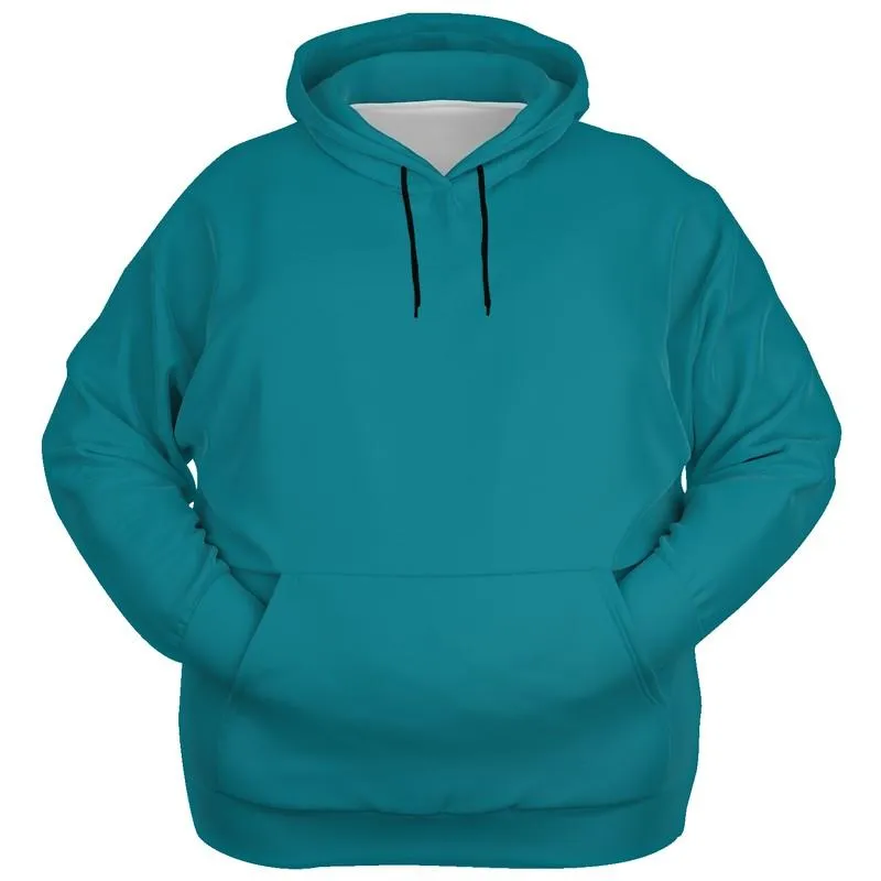 Medium Midtone Cyan Hoodie | Unisex | with PLUS sizes | C80M0Y20K45