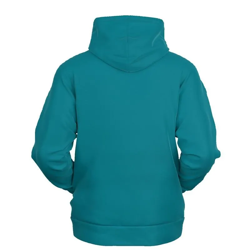 Medium Midtone Cyan Hoodie | Unisex | with PLUS sizes | C80M0Y20K45