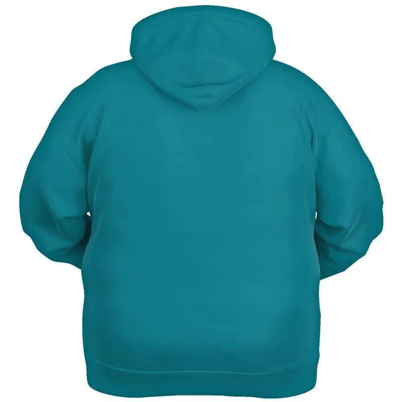 Medium Midtone Cyan Hoodie | Unisex | with PLUS sizes | C80M0Y20K45