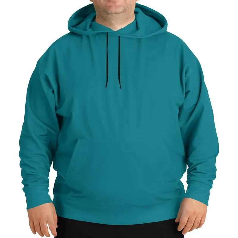 Medium Midtone Cyan Hoodie | Unisex | with PLUS sizes | C80M0Y20K45