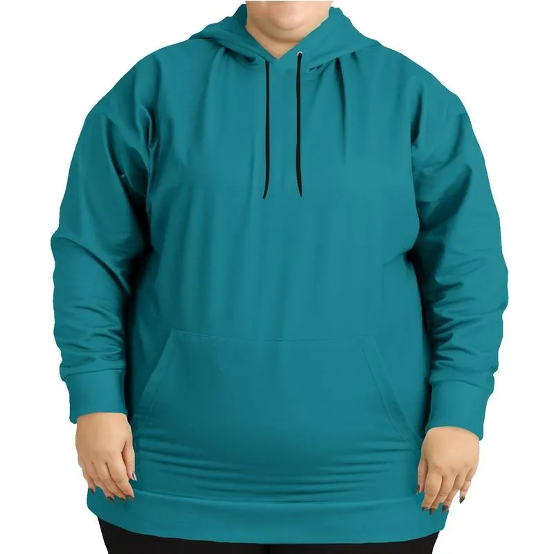 Medium Midtone Cyan Hoodie | Unisex | with PLUS sizes | C80M0Y20K45