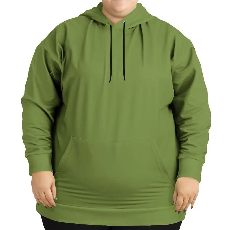 Medium Midtone Warm Green Hoodie | Unisex | with PLUS sizes | C30M0Y80K45
