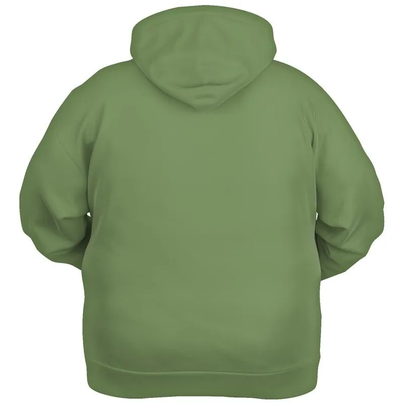 Medium Muted Warm Green Hoodie | Unisex | with PLUS sizes | C30M0Y60K45