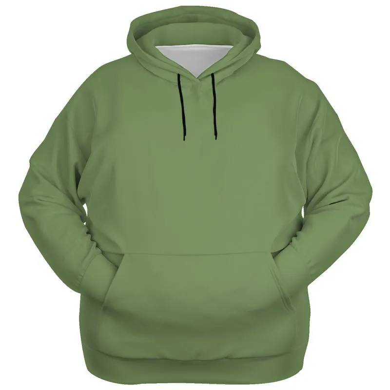 Medium Muted Warm Green Hoodie | Unisex | with PLUS sizes | C30M0Y60K45