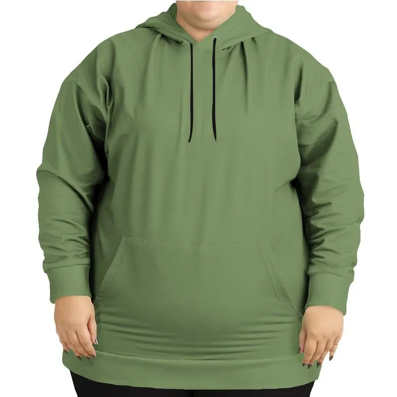 Medium Muted Warm Green Hoodie | Unisex | with PLUS sizes | C30M0Y60K45
