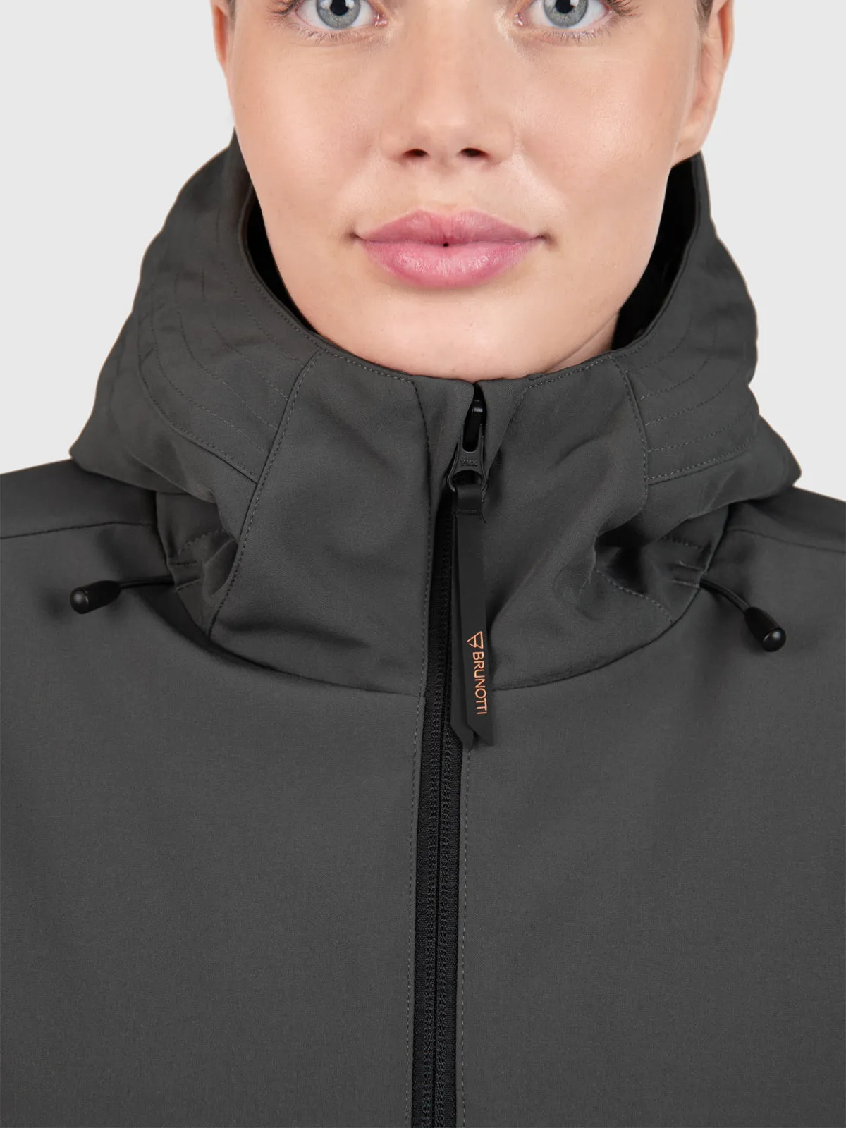 Melle Women Long Softshell Jacket | Mud Green