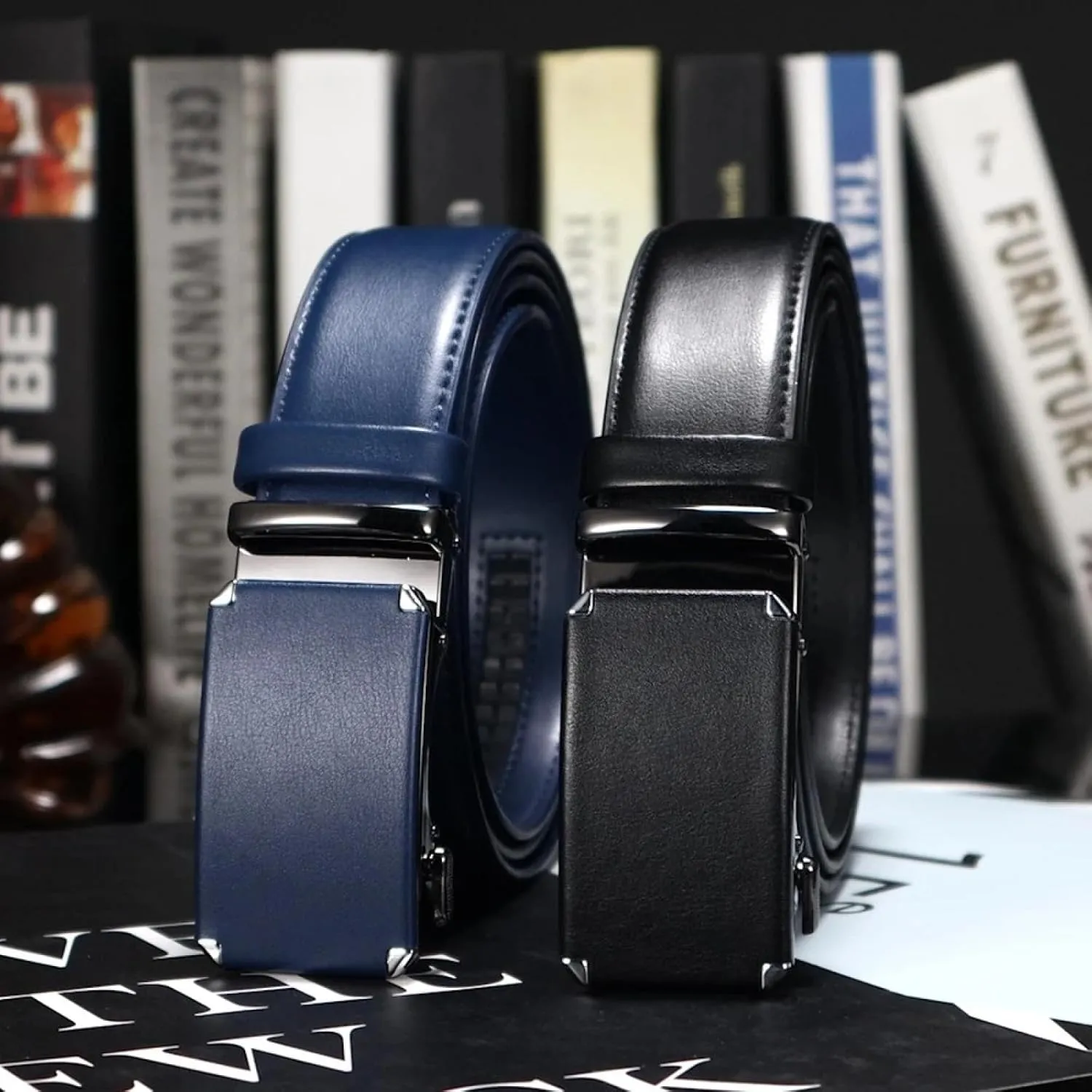 Men Belt Metal Automatic Buckle Genuine Leather Belt Men's Belt Luxury Leather Belts for Men Male Belts