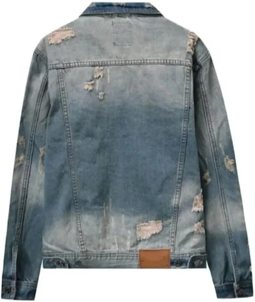 Men Classic Trucker Style Slim Fit Casual Jacket Button Denim Jacket