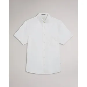 Men Mma-Kingfrd-Short Sleeve Linen Shirt - White