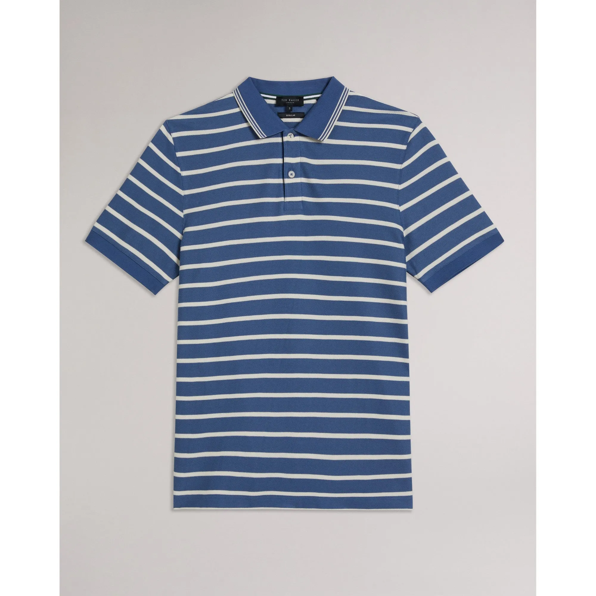 Men Mmb-Nivenn-Ss Regular Fit Striped Polo - Dk-Blue