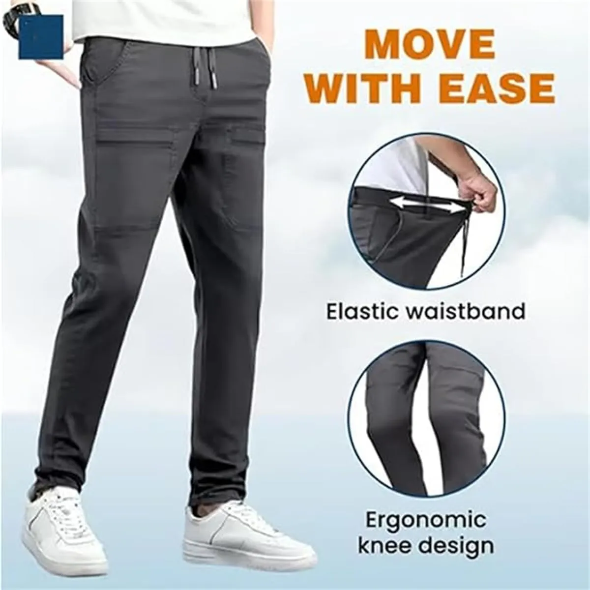 Mencomfy Cargo Pants, Mencomfy & Multipants - High Stretch Multi-Pocket Durable Cargo Pants, Comfort Fit Stretch Cargo Pant