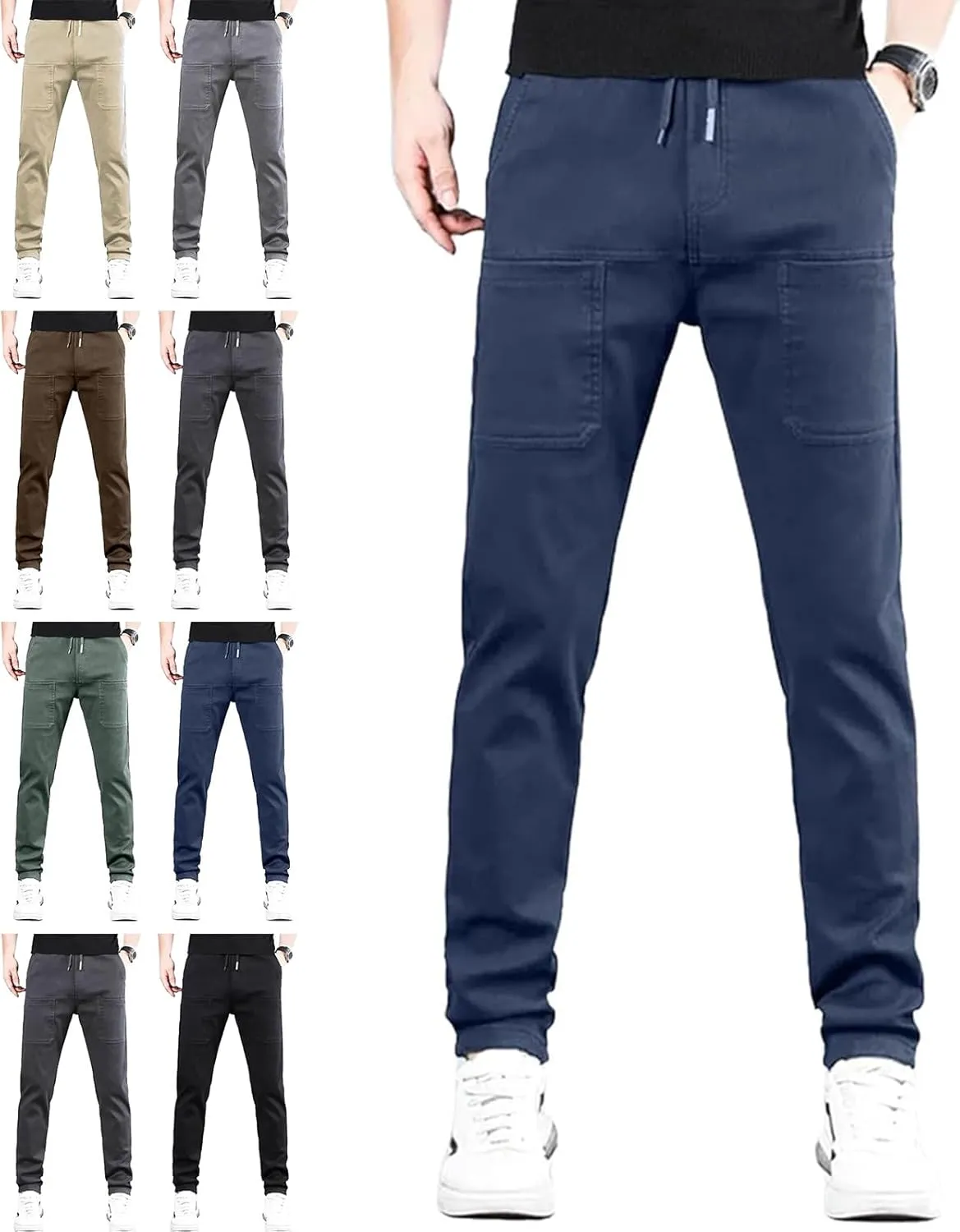 Mencomfy Cargo Pants, Mencomfy & Multipants - High Stretch Multi-Pocket Durable Cargo Pants, Comfort Fit Stretch Cargo Pant