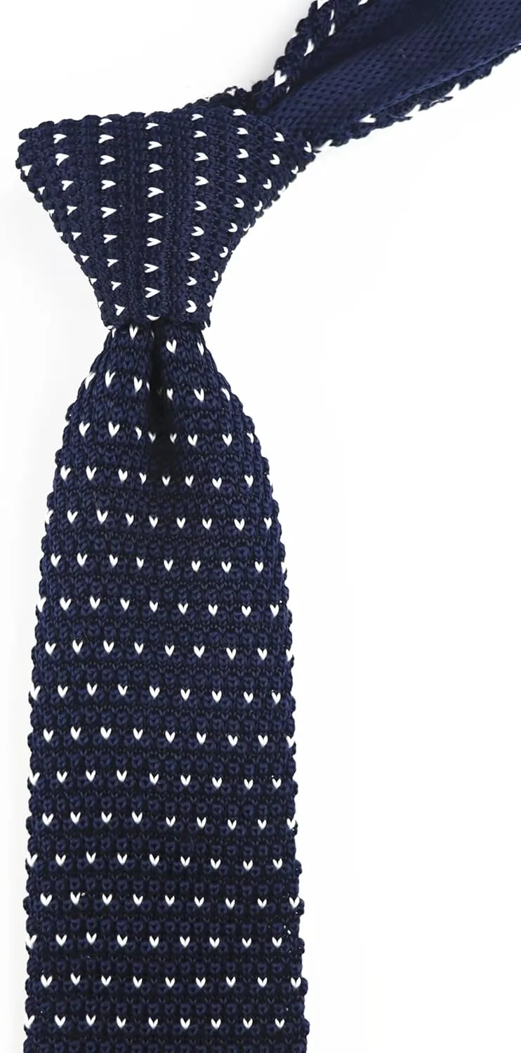 Men's 2" Vintage Casual Formal Skinny Knit Tie Knitting Necktie Pointed Bottom