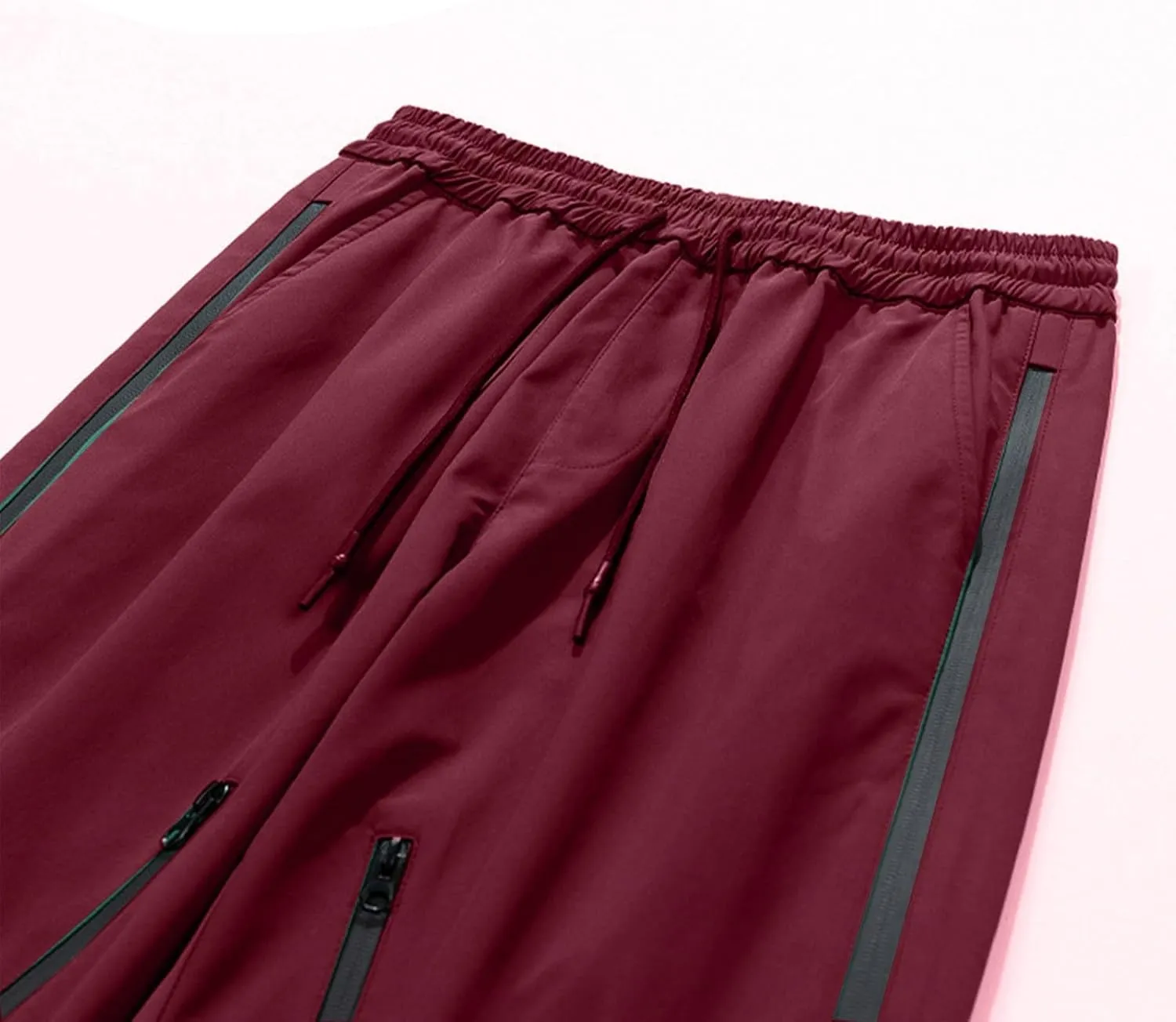 Mens Big and Tall Cargo Pants Spring Lounge Drawstring Waist Outdoor Trousers Fashion Baggy Straight Wide Leg Slacks