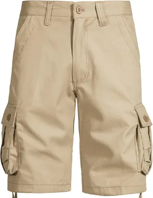 Men's Cargo Shorts Rugged Flex Relaxed Fit Cargo Shorts for Men Hiking Cargo Shorts with Multi Pockets