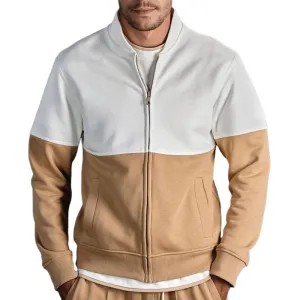 Men's Casual All-match Colorblock Baseball Jacket 65456554F