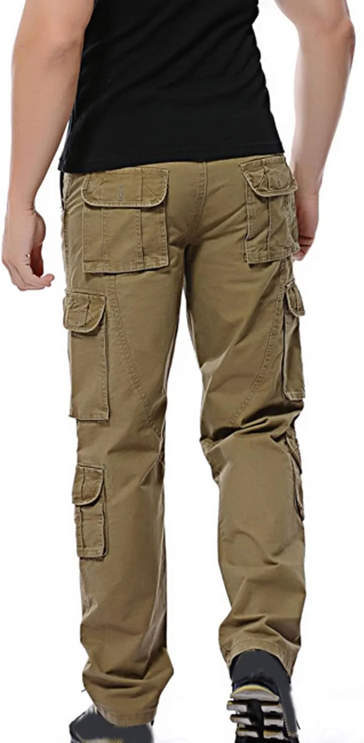 Men's Casual Leisure Cargo Pants Multi-Pocket Casual Large Size Trousers