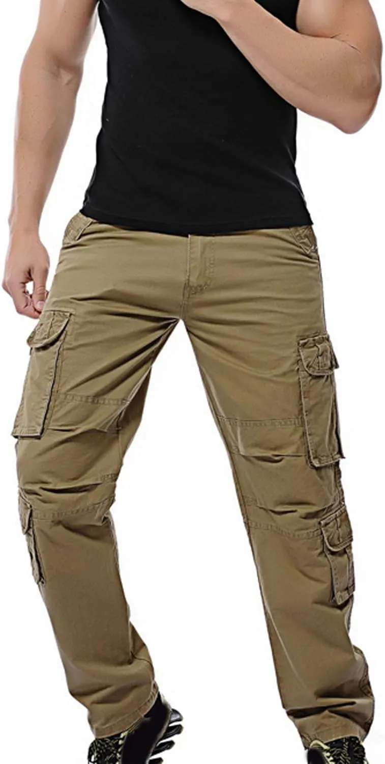 Men's Casual Leisure Cargo Pants Multi-Pocket Casual Large Size Trousers