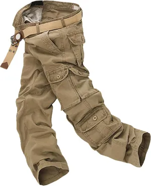 Men's Casual Leisure Cargo Pants Multi-Pocket Casual Large Size Trousers