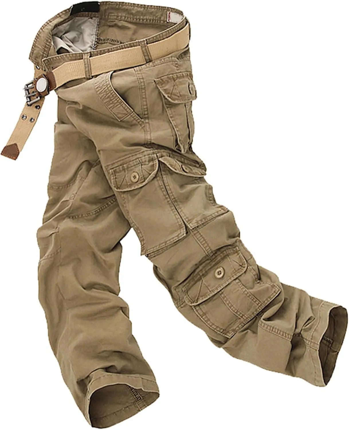 Men's Casual Leisure Cargo Pants Multi-Pocket Casual Large Size Trousers