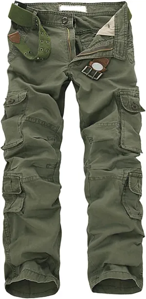Men's Casual Leisure Cargo Pants Multi-Pocket Casual Large Size Trousers