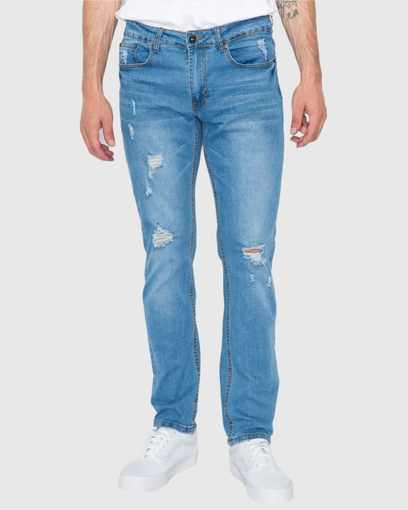 MEN'S CAYENNE RIPPED SLIM FIT JEANS
