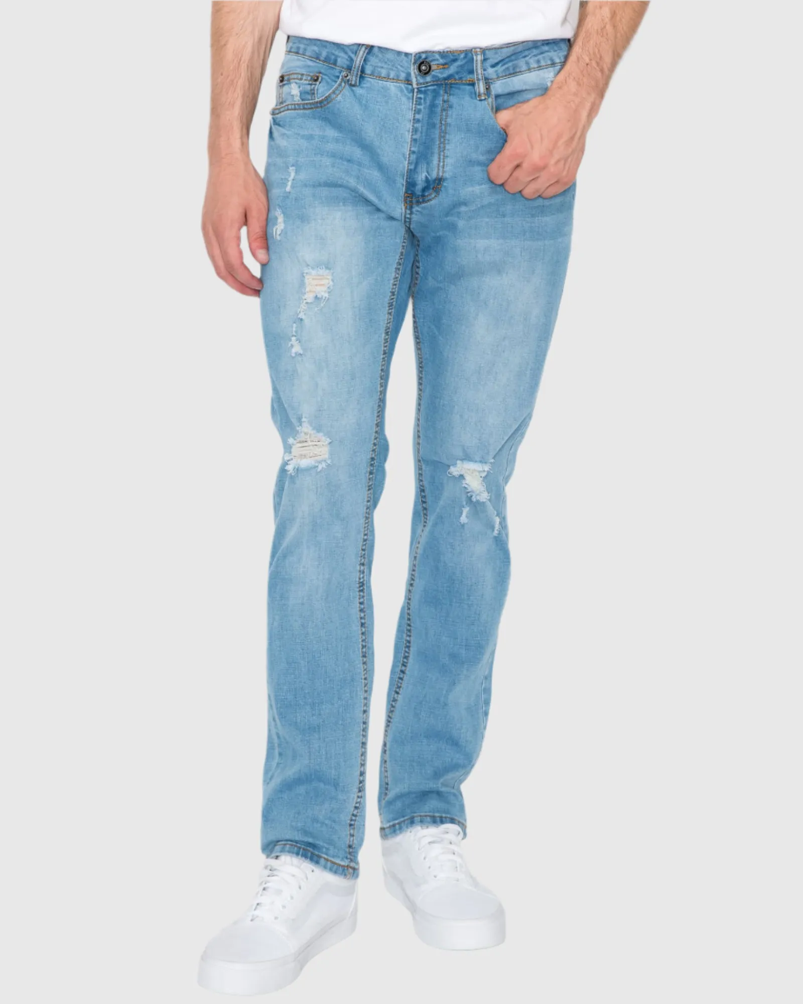 MEN'S CAYENNE RIPPED SLIM FIT JEANS