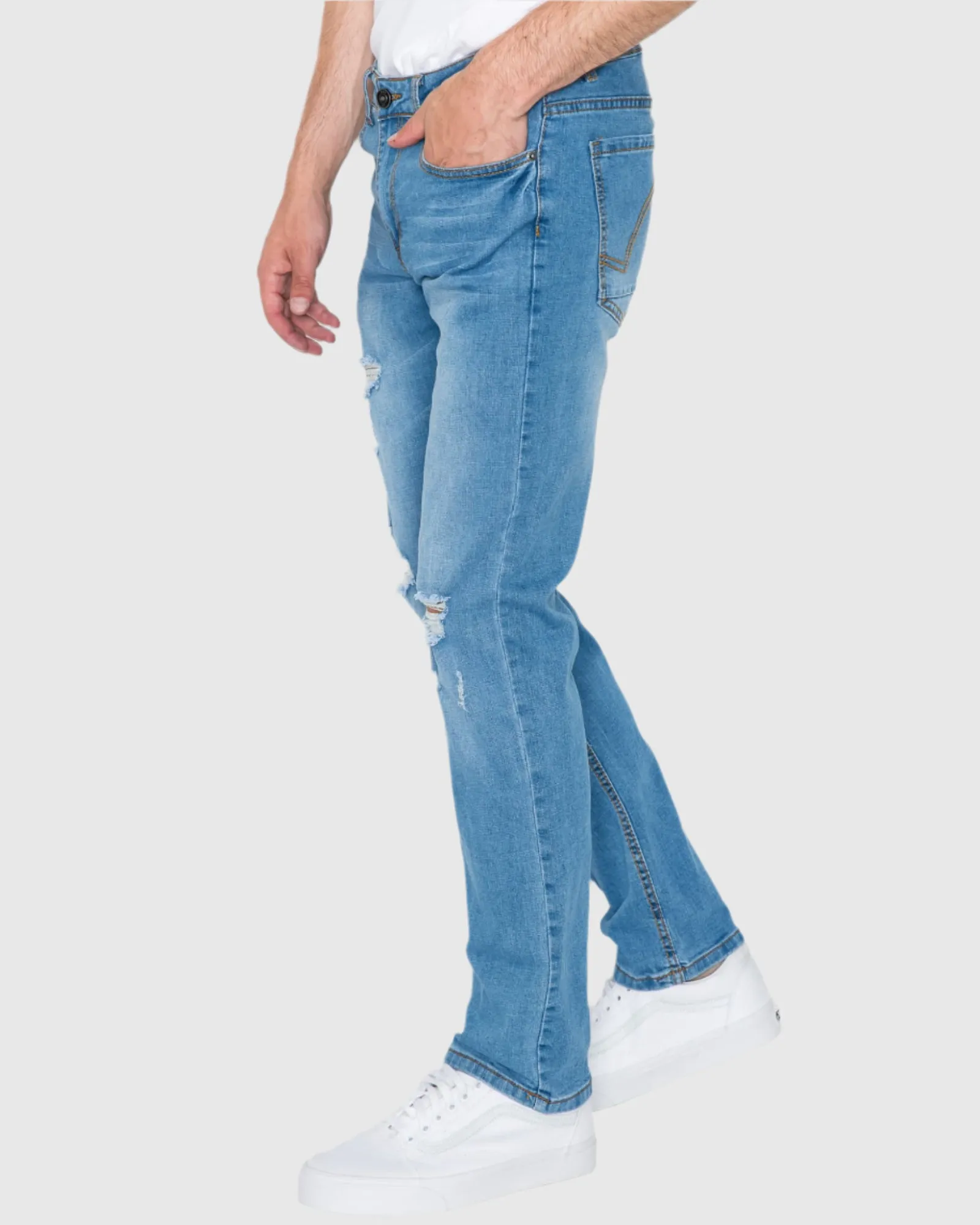 MEN'S CAYENNE RIPPED SLIM FIT JEANS