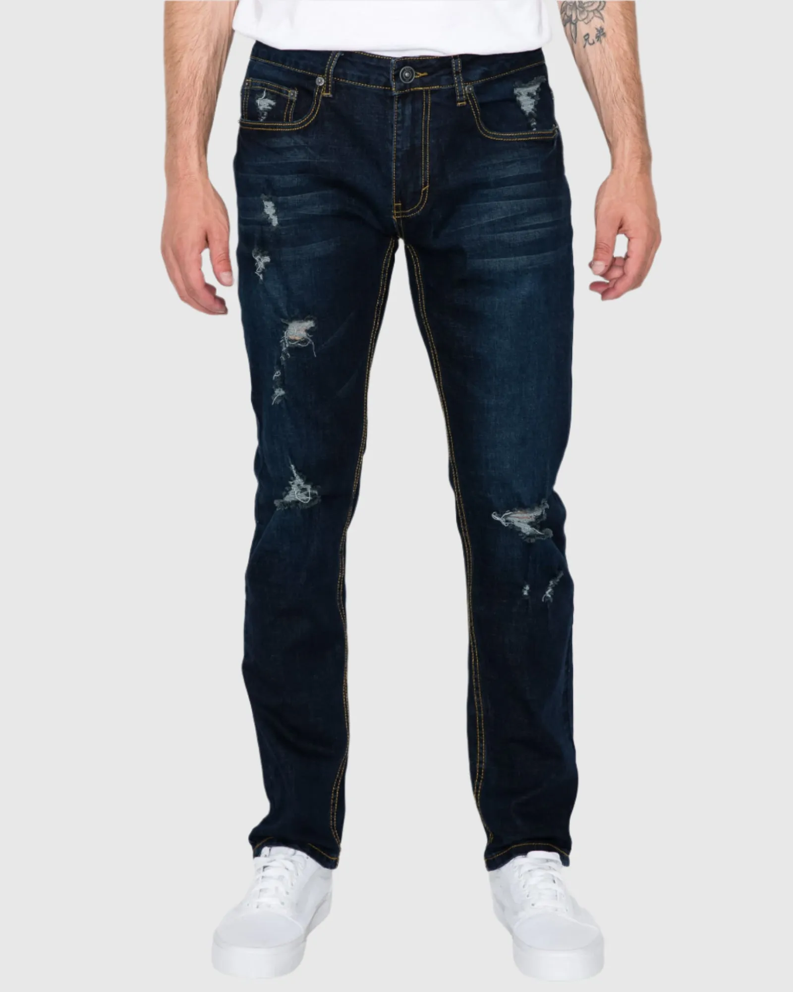 MEN'S CAYENNE RIPPED SLIM FIT JEANS