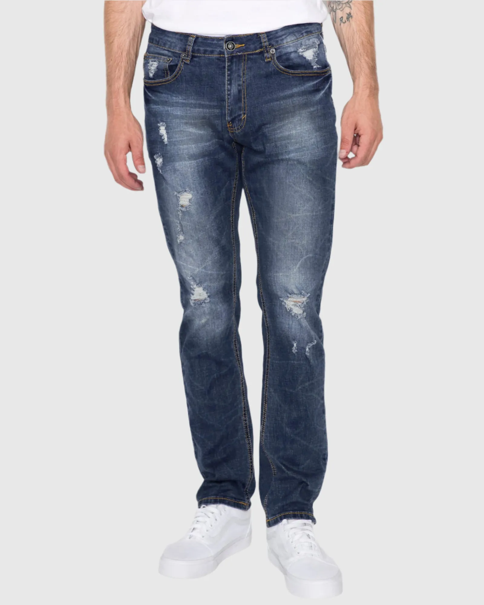 MEN'S CAYENNE RIPPED SLIM FIT JEANS