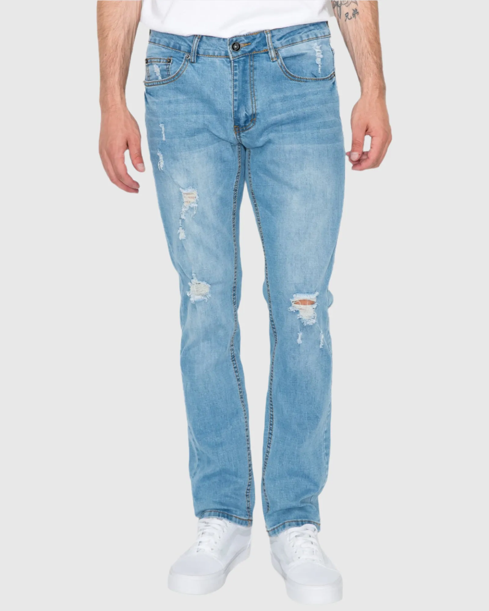 MEN'S CAYENNE RIPPED SLIM FIT JEANS