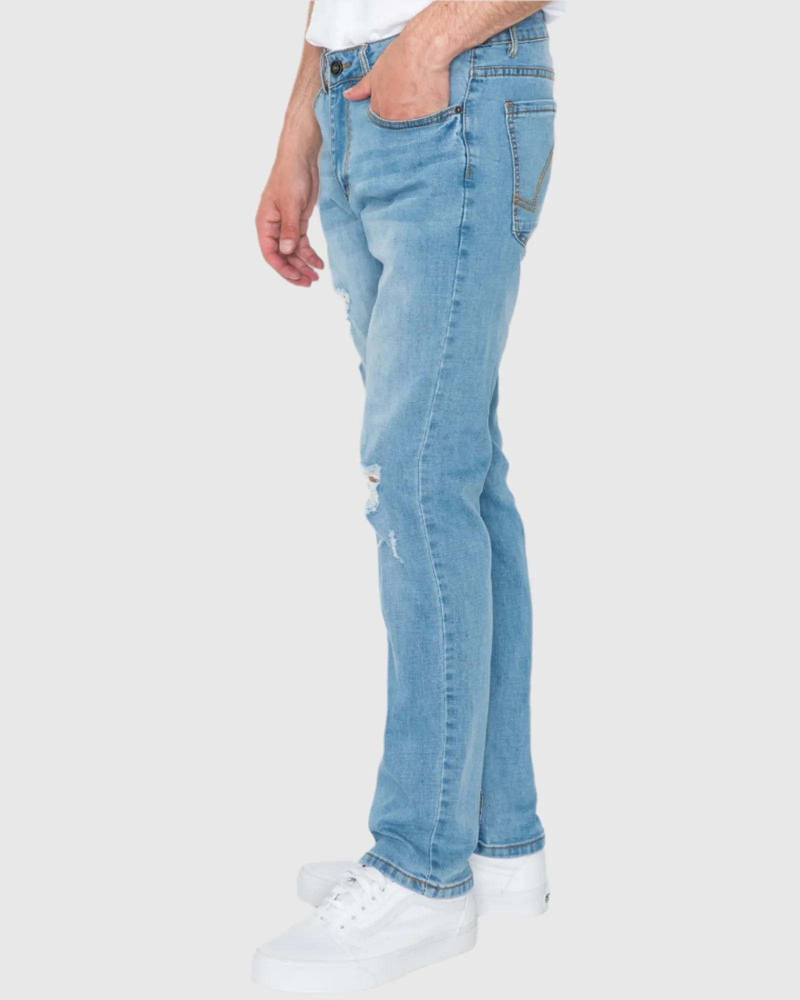 MEN'S CAYENNE RIPPED SLIM FIT JEANS
